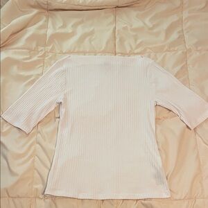NWOT Old Navy White Ribbed Women's Top